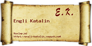 Engli Katalin névjegykártya
