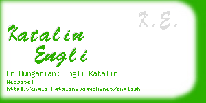 katalin engli business card